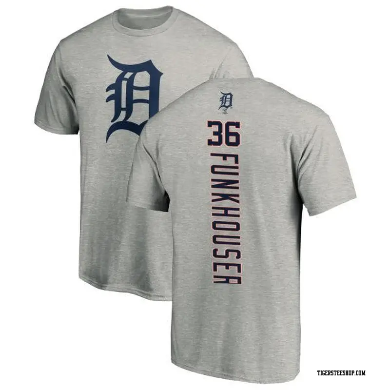 Men's Detroit Tigers ＃36 Kyle Funkhouser Ash Backer T-Shirt