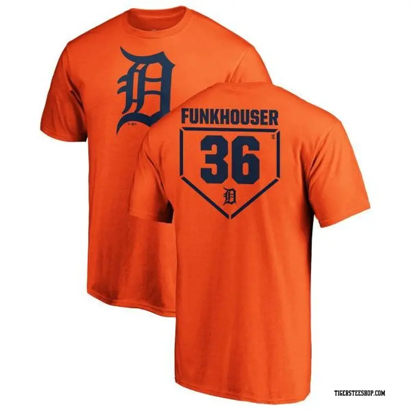 Men's Detroit Tigers ＃36 Kyle Funkhouser Orange Branded RBI T-Shirt
